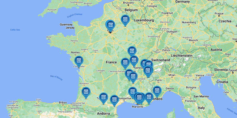 Carte des restaurants 3 étoiles en France